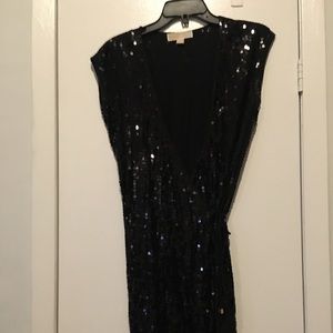Michael Kors Wrap Sequin Dress